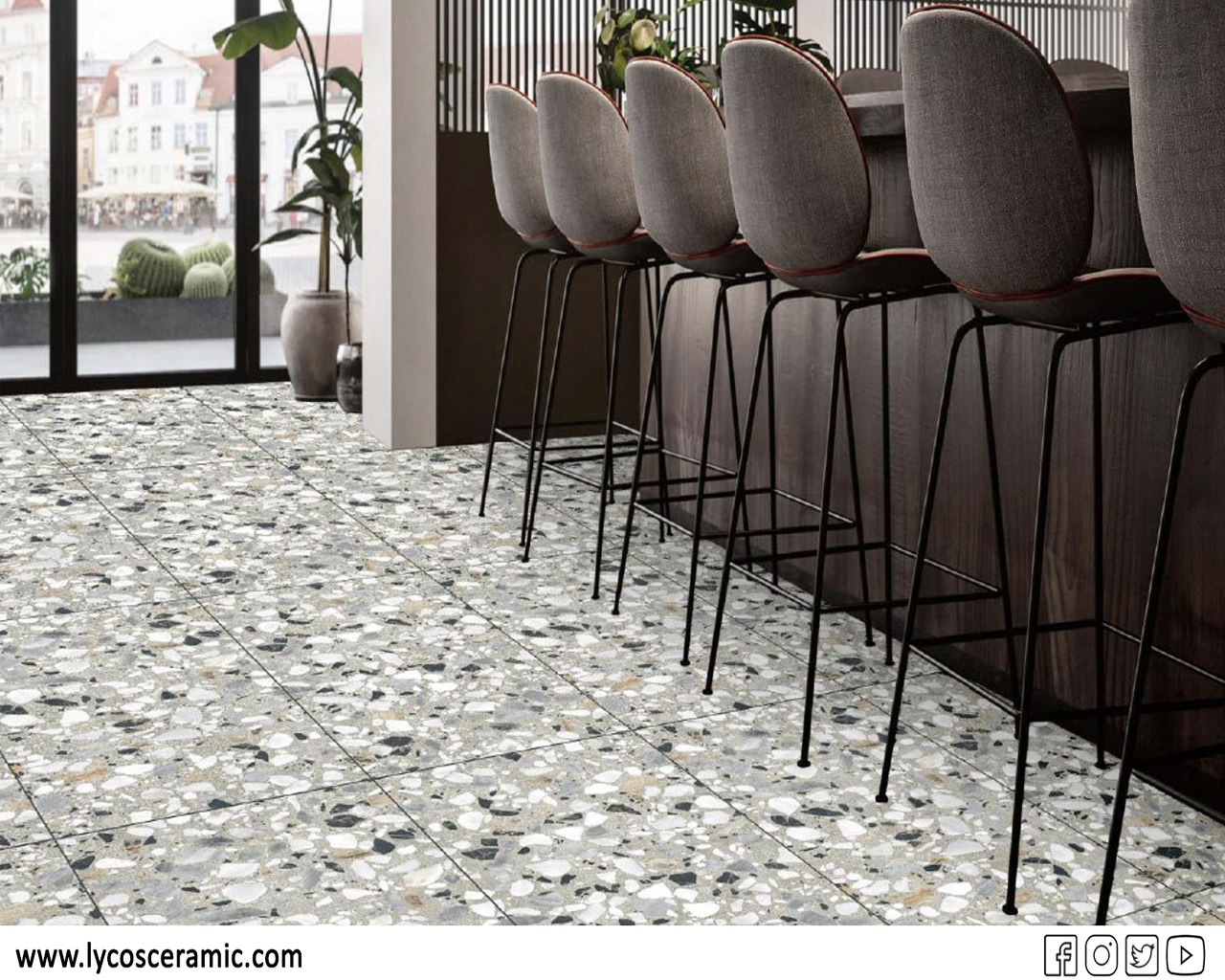 Terrazzo discount floor tiles