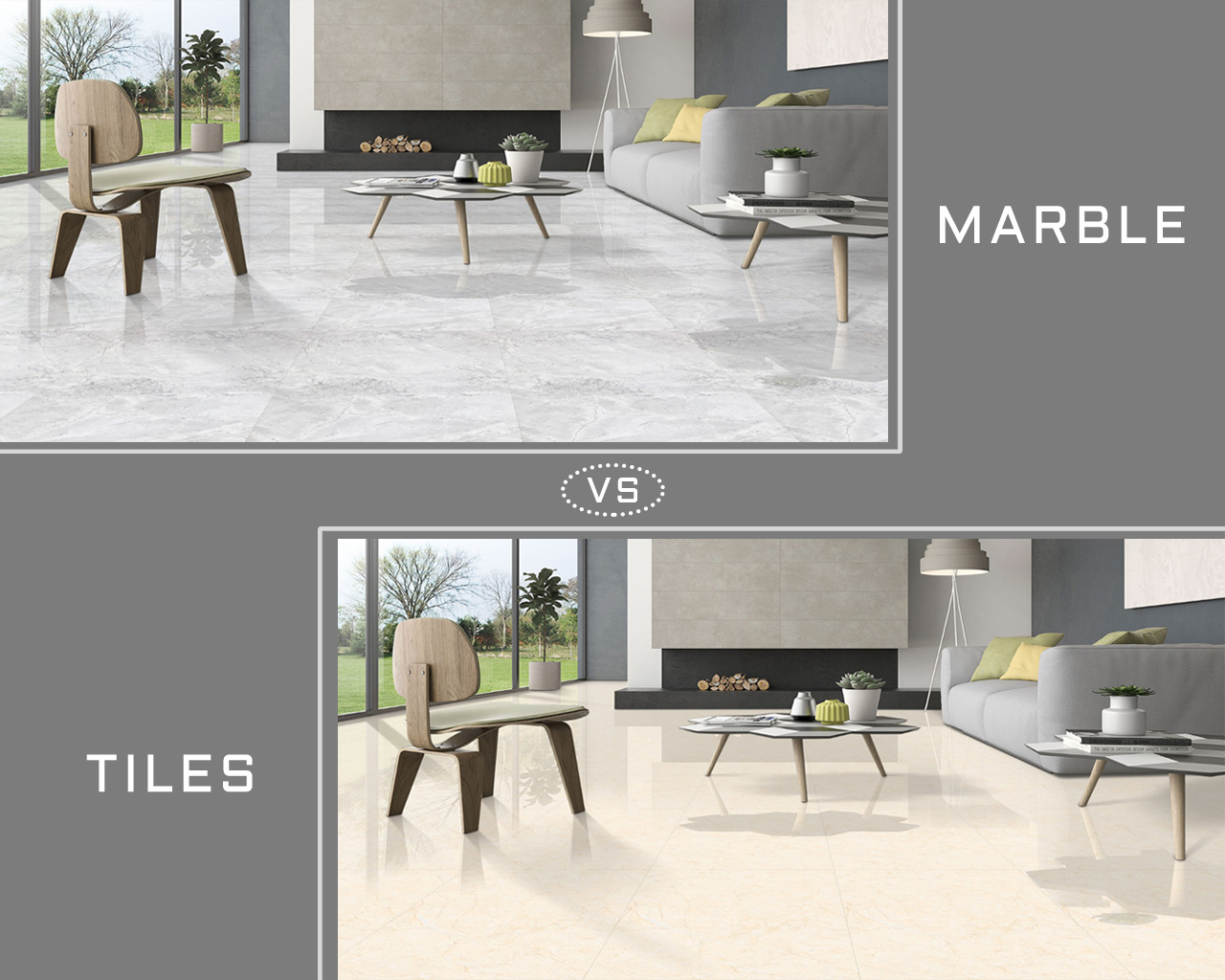 Marble vs Tiles