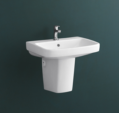 Lycos ceramic Standard Half Pedestal Wash Basin