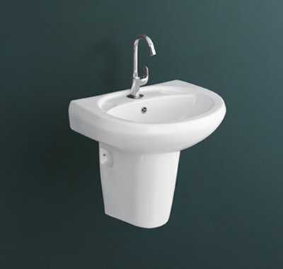 exporter high-quality half pedestal wash basin