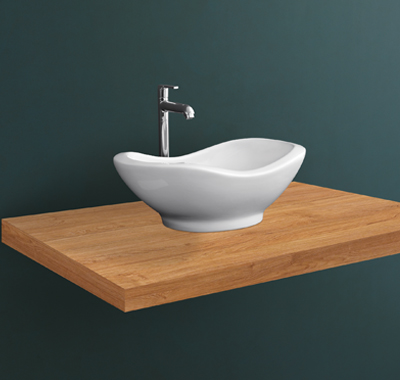 Our designer white tabletop wash basin