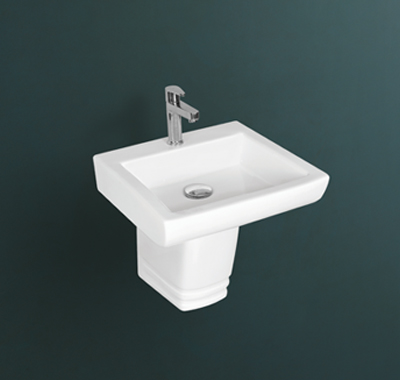 high-quality wash basin with a half pedestal