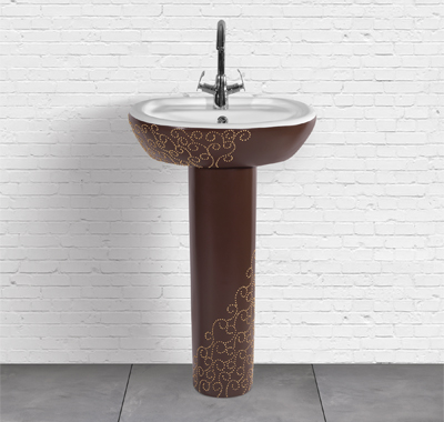 ceramic designer pedestal wash basin