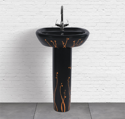 Ceramic Round Pedestal Wash Basin