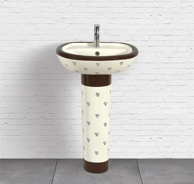 Supplier of a Designer pedestal and one piece basins