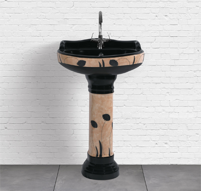 Lycos ceramic provides Designer pedestal and one piece basin