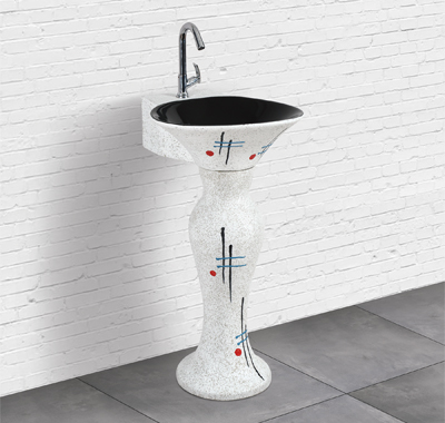 Manufacturer Exporter & Supplier of Designer One Piece Pedestal Wash Basin