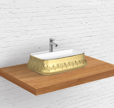 Designer gold Table Top Wash Basin Online