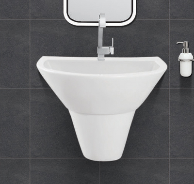Explore wide range of half pedestal white wash basins