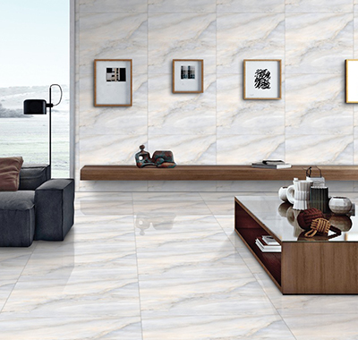 Glossy tiles for the ceramic floor