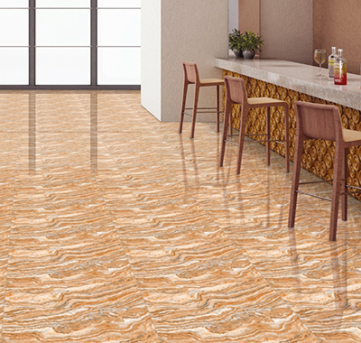 500x500mm Ceramic floor tiles in a contemporary brown shade