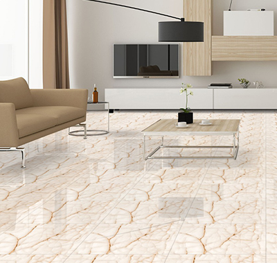 beautiful a floor made with 400x400 mm ceramic tiles.