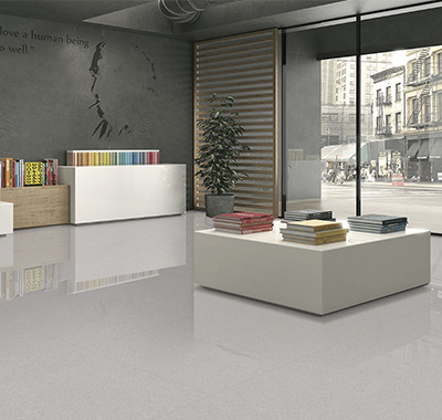 glossy finish 600x1200 mm full body grey floor tile