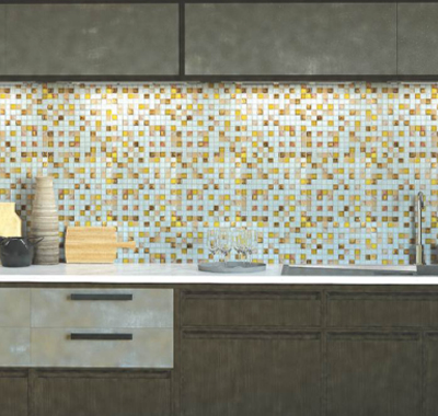 mosaic glass tile for kitchen backsplash