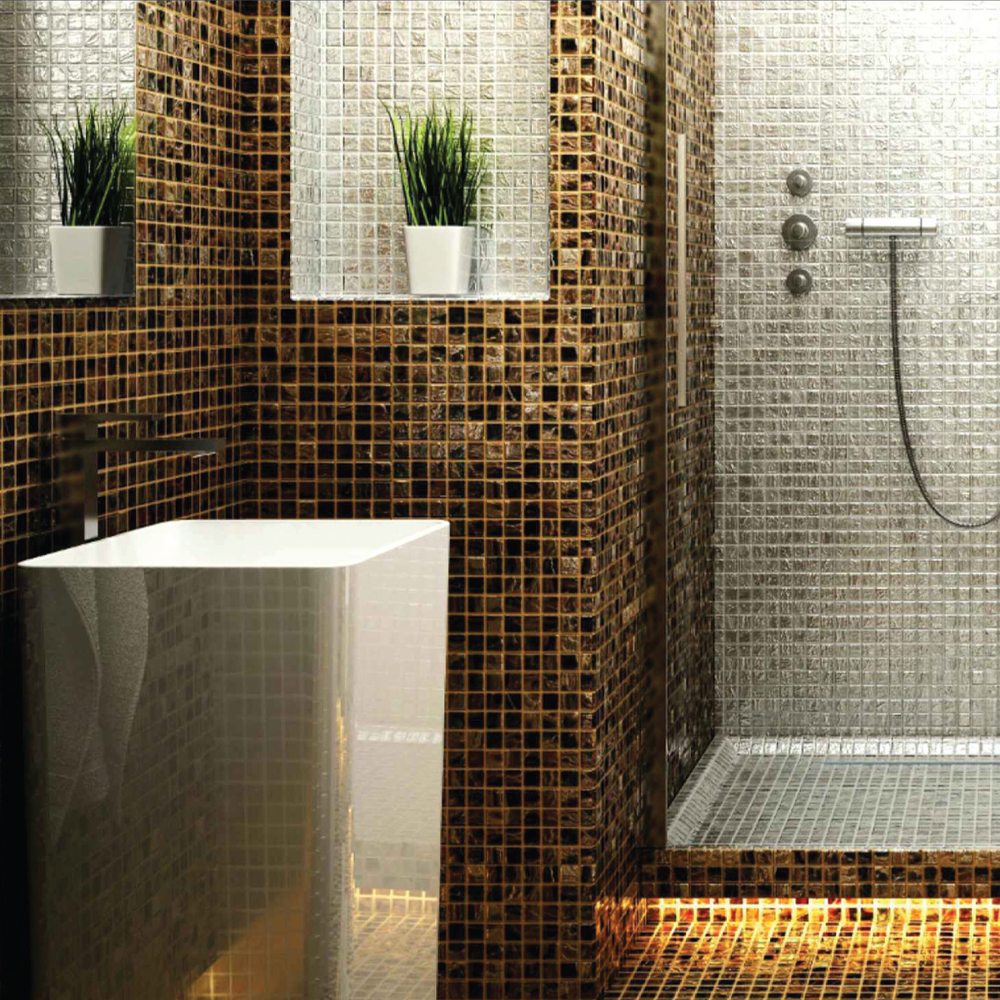 mosaic tile in bathroom