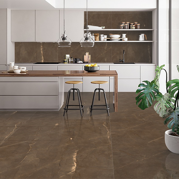 Armani Gold Tiles in Kitchen