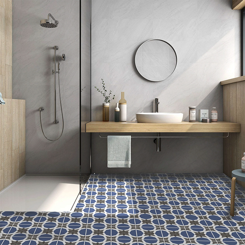 Moroccan tiles in bathroom